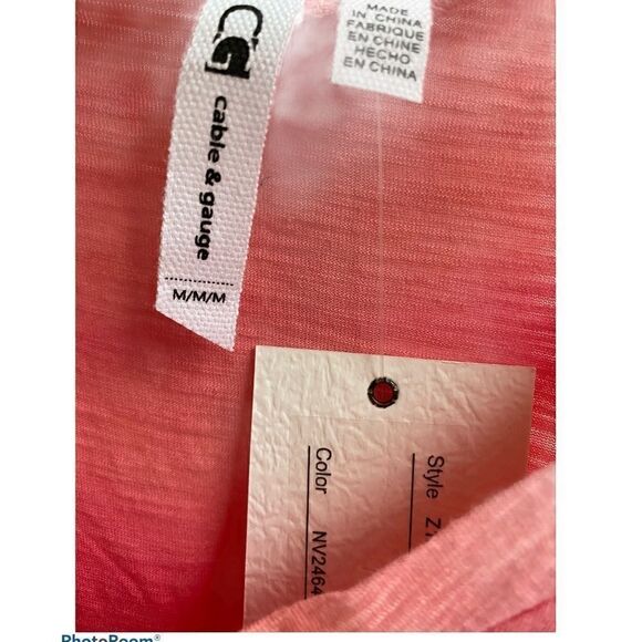 Cable and Gauge Tie Front Tie Dye Short Sleeve Tee - Picture 8 of 10